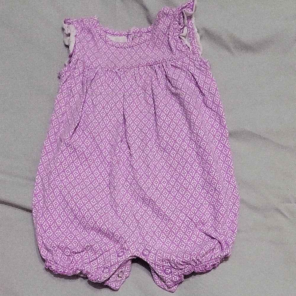 Carter's Lilac Floral Print Baby Romper